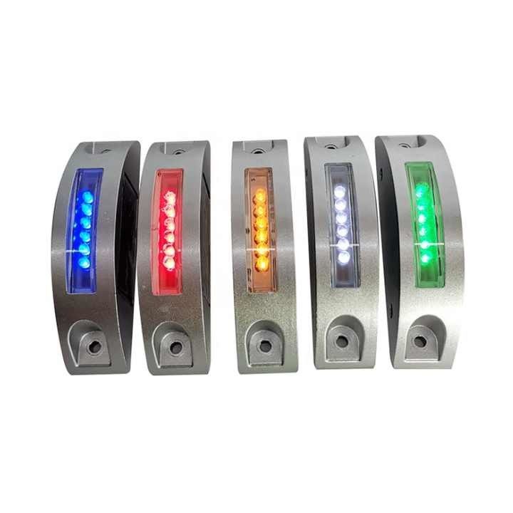 Halfmaanvormige zonne-LED-padschermreflectoren 125*43*30mm voor wegen en vrachtwagens