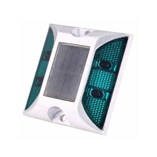 Flashing Road Stud Zonnelicht Groene kleur Op maat voor donkere weg