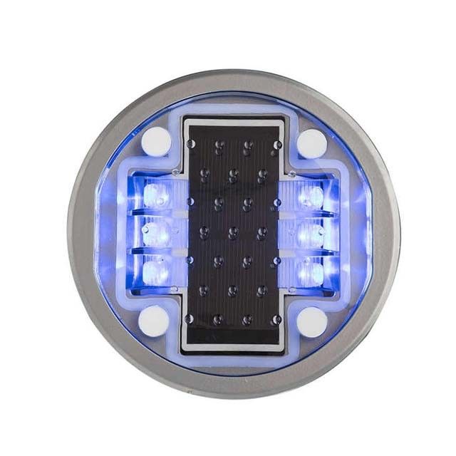 Flitsende op zonne-energie aangedreven wegreflectoren IP68 met 5 LED-kleuren