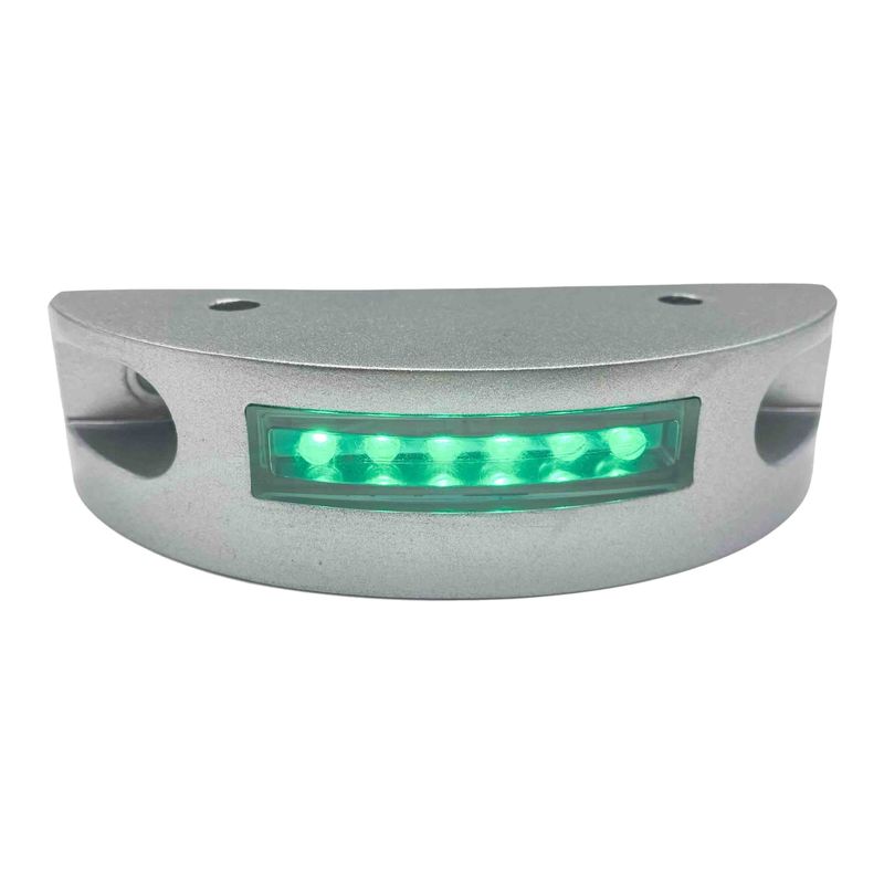 Halve maan vorm zonnewegmarker lampen Aluminium hoesje flitsende truck LED