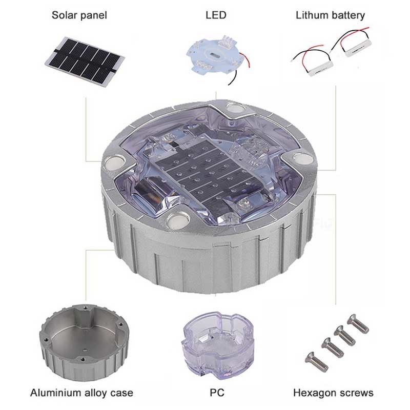 Groene kleuren Zonne-LED-wegstokjes Hoge helderheid LED 120 mm Diameter