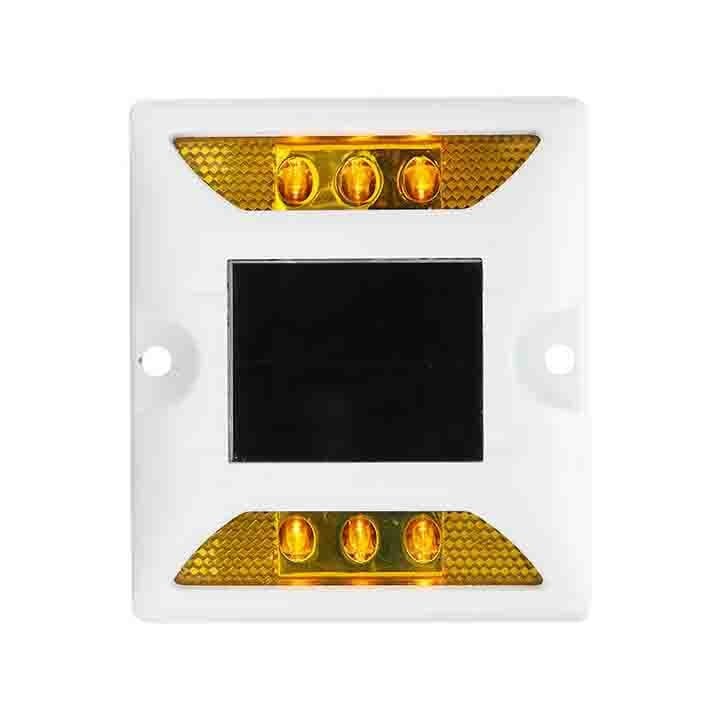 Geel geleide zonne-energie aangedreven wegstaven Aluminium High Visibility Road Marker Light