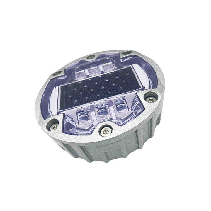 Zonne-LED-wegsteken ingebed rond Aluminium flitsend LED-kattenoogwegmarker