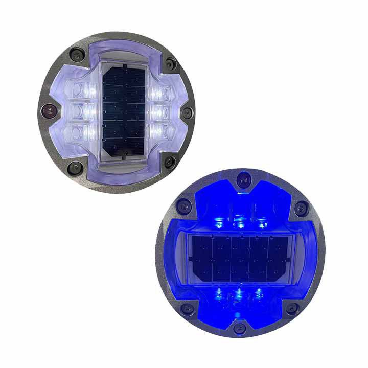 Blinkende zonne-LED-wegmarkerlichten IP68 Zebra Crossing LED-wandlampjes
