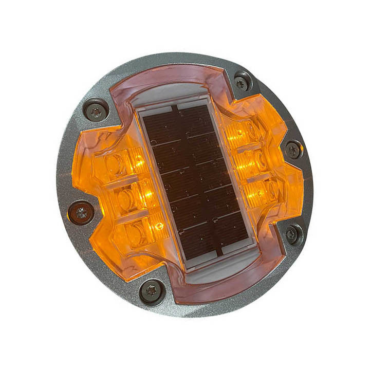 Solar Cat Eye Studs Aluminium wegreflector IP68 LED stoeprandwegmarker licht