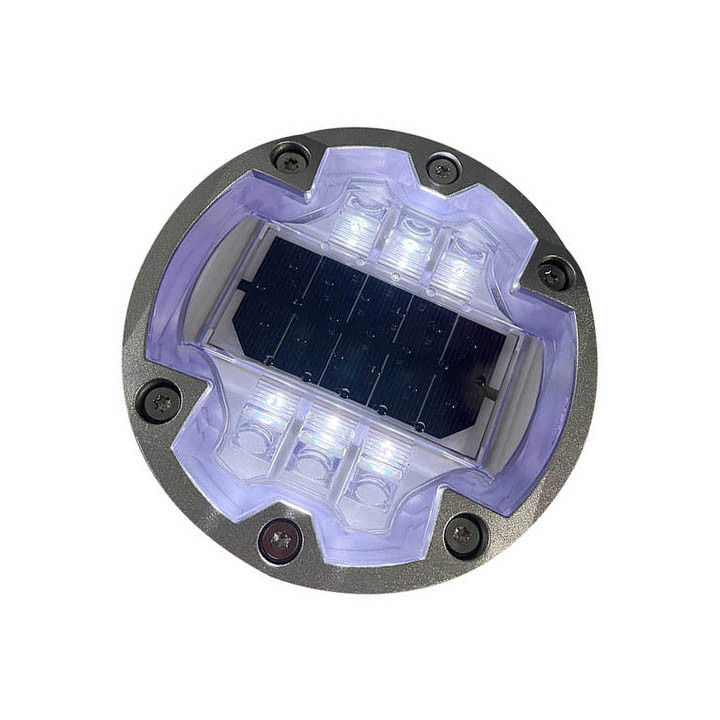 Solar Powered LED Road Studs Aluminium Embedded Cats Eyes Reflector Voor Highway