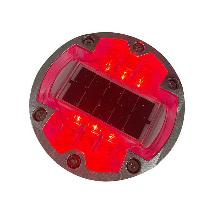 Solar Powered LED Road Studs Aluminium Embedded Cats Eyes Reflector Voor Highway